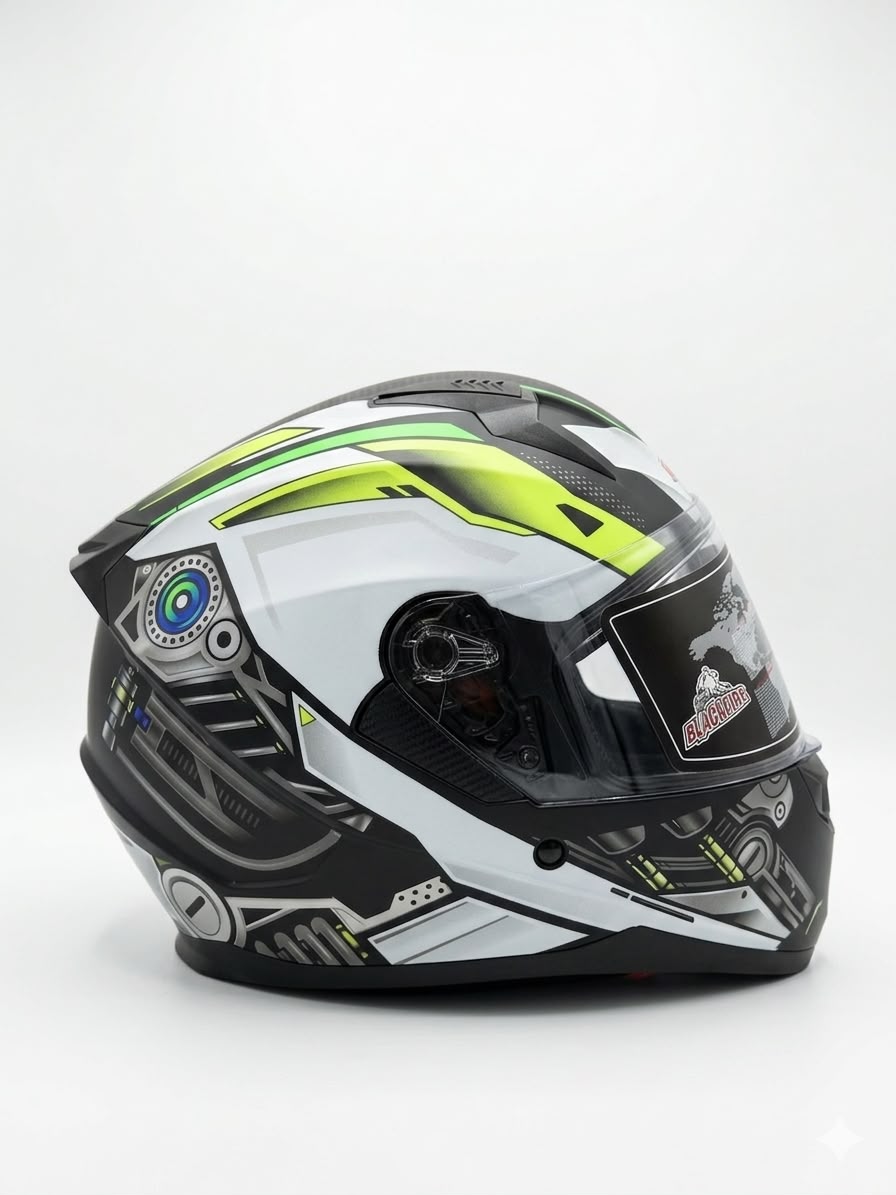 BLACKLION -Matt  Black/White Green